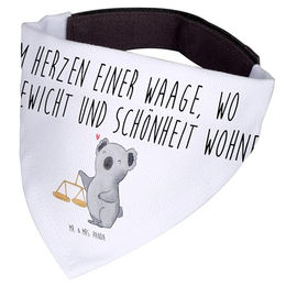 Mr. & Mrs. Panda Hund Halstuch Waage Astrologie Weiß Polyester Größe L – Bild 1 von 3