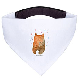 Mr. & Mrs. Panda Hunde-Bandana Bär Party Hundeschal Weiß Größe S – Bild 1 von 3