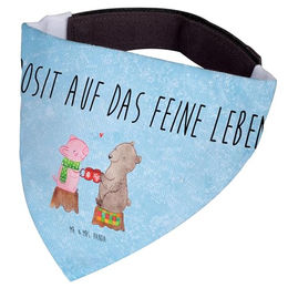 Mr. & Mrs. Panda Hunde Bandana Glühschwein Sause Halstuch Blau – Bild 1 von 4