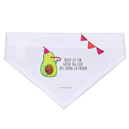 Produktbild von Mr. & Mrs. Panda Hunde Halstuch Avocado Party Weiß Polyester Größe M