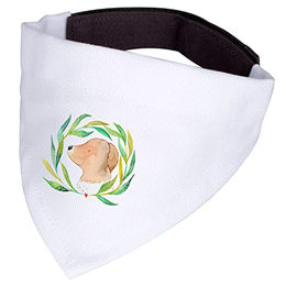 Mr. & Mrs. Panda Hunde Halstuch Bandana Blumen Weiß Größe S – Bild 1 von 2