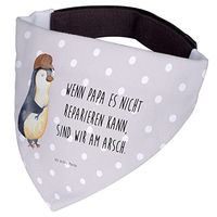 Produktbild von Mr. & Mrs. Panda Hunde Halstuch Bandana Grau mit Pinguin Motiv aus Polyester