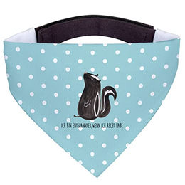 Mr. & Mrs. Panda Hunde Halstuch Bandana Stinktier Sitzen Türkis Größe S – Bild 1 von 3