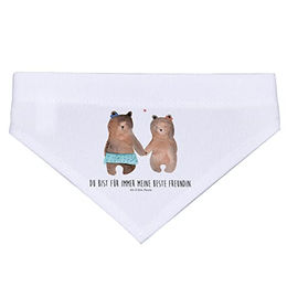 Produktbild von Mr. & Mrs. Panda Hunde Halstuch Bär Freundin Weiß Größe S