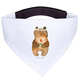 Mr. & Mrs. Panda Hunde Halstuch Bär Kommunikation Weiß Polyester Größe M – Bild 1 von 3