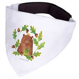 Mr. & Mrs. Panda Hunde Halstuch Bär König aus Polyester Weiß Größe M – Bild 1 von 2