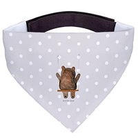 Produktbild von Mr. & Mrs. Panda Hunde Halstuch Bär Schaukel Grau Weiß Polyester Größe S
