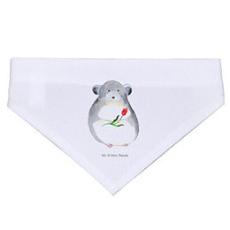 Mr. & Mrs. Panda Hunde-Halstuch Chinchilla Blume Weiß Polyester Größe M – Bild 1 von 2
