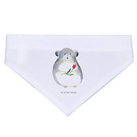 Produktbild von Mr. & Mrs. Panda Hunde-Halstuch Chinchilla Blume Weiß Polyester Größe M