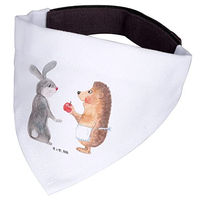 Produktbild von Mr. & Mrs. Panda Hunde-Halstuch Dreieckstuch Hase Igel Weiß Polyester Größe M