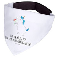 Produktbild von Mr. & Mrs. Panda Hunde Halstuch Einhorn Blume Weiß