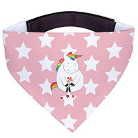 Produktbild von Mr. & Mrs. Panda Hunde Halstuch Einhorn Design Rosa Rot Polyester Größe S