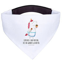 Produktbild von Mr. & Mrs. Panda Hunde Halstuch Einhorn Design Weiß Polyester Größe M