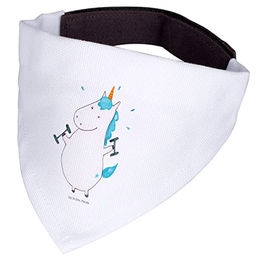 Mr. & Mrs. Panda Hunde-Halstuch Einhorn Fitness Weiß Stoff Größe M – Bild 1 von 2