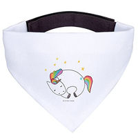 Produktbild von Mr. & Mrs. Panda Hunde Halstuch Einhorn Nacht Weiß Stoff Größe S