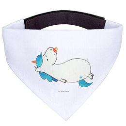 Mr. & Mrs. Panda Hunde Halstuch Einhorn Schnuller Weiß Polyester Größe M – Bild 1 von 2