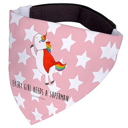 Mr. & Mrs. Panda Hunde-Halstuch Einhorn Stoff Rosa Rot – Bild 1 von 3