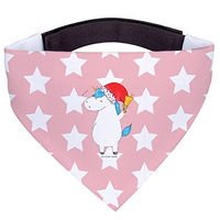 Produktbild von Mr. & Mrs. Panda Hunde Halstuch Einhorn und Weihnachtsmann in Rot und Rosa Größe S