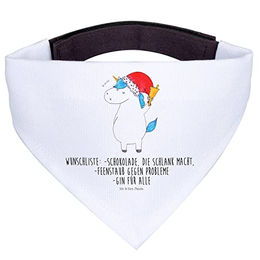 Mr. & Mrs. Panda Hunde Halstuch Einhorn und Weihnachtsmann Weiß Polyester Größe M – Bild 1 von 2