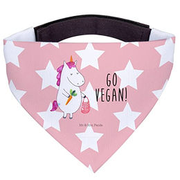 Mr. & Mrs. Panda Hunde Halstuch Einhorn Vegan Rosa Rot Polyester Größe L – Bild 1 von 6