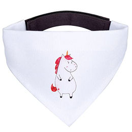 Mr. & Mrs. Panda Hunde Halstuch Einhorn Wut Weiß Polyester Größe S – Bild 1 von 3