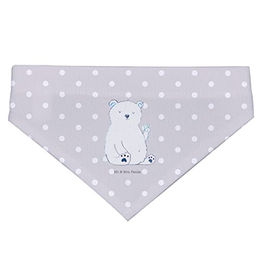 Mr. & Mrs. Panda Hunde Halstuch Eisbär Faul Grau Größe S – Bild 1 von 2