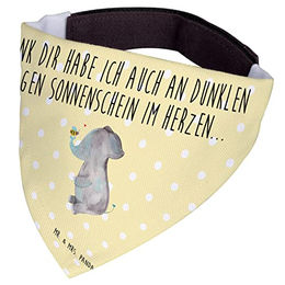Mr. & Mrs. Panda Hunde-Halstuch Elefant und Biene aus Polyester in Gelb und Beige – Bild 1 von 3
