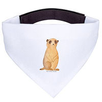 Produktbild von Mr. & Mrs. Panda Hunde Halstuch Erdmännchen Weiß Stoff Größe S