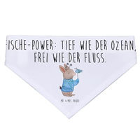 Produktbild von Mr. & Mrs. Panda Hunde Halstuch Fische Astrologie Weiß Polyester Größe L