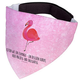 Mr. & Mrs. Panda Hunde Halstuch Flamingo Classic aus Polyester in Rosa und Lila – Bild 1 von 4