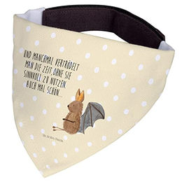Mr. & Mrs. Panda Hunde-Halstuch Fledermaus Sitzen aus Polyester Größe M in Gelb und Beige – Bild 1 von 2