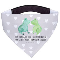 Produktbild von Mr. & Mrs. Panda Hunde Halstuch Frosch Liebe Grau aus Polyester Größe M