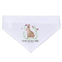 Produktbild von Mr. & Mrs. Panda Hunde Halstuch Hase Sitzen Weiß Größe S
