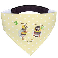 Produktbild von Mr. & Mrs. Panda Hunde-Halstuch Hummeln und Kleeblatt aus Baumwolle Gelb
