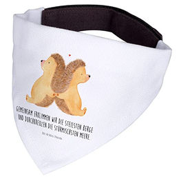 Produktbild von Mr. & Mrs. Panda Hunde-Halstuch Igel Motiv Weiß aus Polyester Größe M