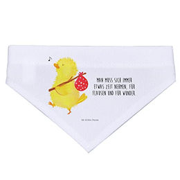 Mr. & Mrs. Panda Hunde Halstuch Küken Design aus Polyester Größe L Weiß – Bild 1 von 3