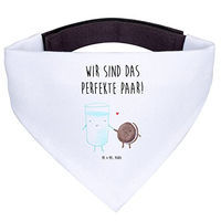 Produktbild von Mr. & Mrs. Panda Hunde Halstuch Milch Keks Design aus Polyester für große Rassen Weiß