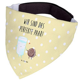 Mr. & Mrs. Panda Hunde Halstuch Milch Keks Gelb aus Polyester – Bild 1 von 3