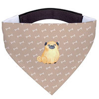 Produktbild von Mr. & Mrs. Panda Hunde Halstuch Mops Braun Beige