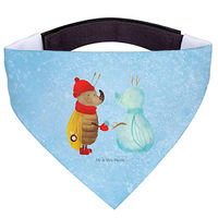 Produktbild von Mr. & Mrs. Panda Hunde Halstuch Nachtfalter Schneemann Blau Polyester Größe L