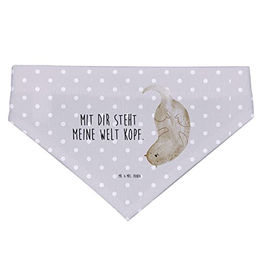 Mr. & Mrs. Panda Hunde-Halstuch Otter Kopfüber aus Polyester in Grau und Blau Größe M – Bild 1 von 2