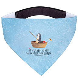 Mr. & Mrs. Panda Hunde Halstuch Pinguin Angelboot Blau aus Polyester Größe S – Bild 1 von 5