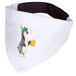 Mr. & Mrs. Panda Hunde Halstuch Pinguin Bier Weiß Größe S – Bild 1 von 2