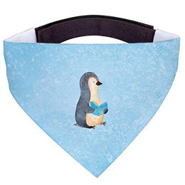 Mr. & Mrs. Panda Hunde Halstuch Pinguin Buch Blau Größe S – Bild 1 von 4