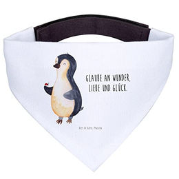Mr. & Mrs. Panda Hunde Halstuch Pinguin und Marienkäfer aus Polyester in Weiß Größe L – Bild 1 von 4