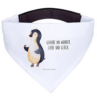 Produktbild von Mr. & Mrs. Panda Hunde Halstuch Pinguin und Marienkäfer aus Polyester in Weiß Größe L