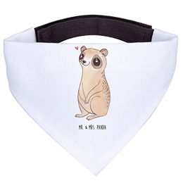 Mr. & Mrs. Panda Hunde Halstuch Plumplori Glücklich Weiß Polyester Größe L – Bild 1 von 5