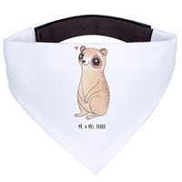 Produktbild von Mr. & Mrs. Panda Hunde Halstuch Plumplori Glücklich Weiß Polyester Größe L