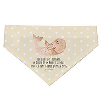 Produktbild von Mr. & Mrs. Panda Hunde-Halstuch Robbe Liegen in Gelb und Beige Größe M aus Polyester