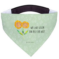 Produktbild von Mr. & Mrs. Panda Hunde Halstuch Sonnenblume Gelb Grün Bunt Größe M